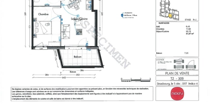 Image 7 sur 9 - Appartement  ·  Location · Nancy (54000) · 2 pièces · 41m²