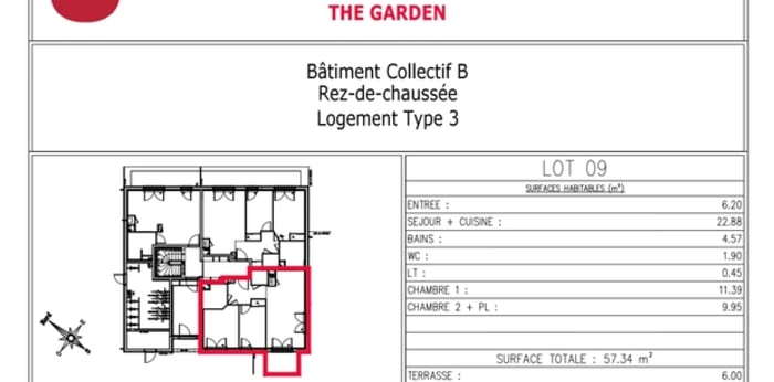 Image 2 sur 2 - Appartement  ·  Location · Poitiers (86000) · 3 pièces · 58m²