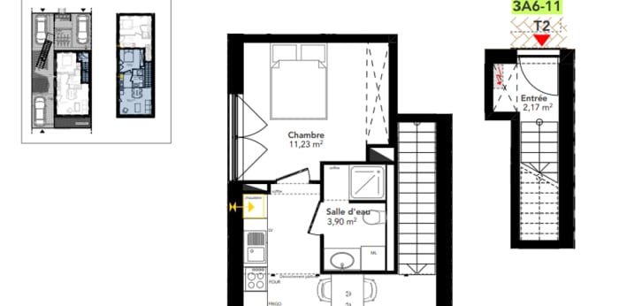 Image 2 sur 7 - Appartement  ·  Location · Dijon (21000) · 2 pièces · 40m²