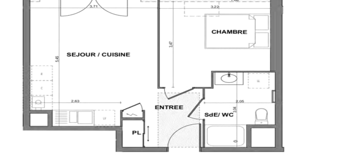 Image 1 sur 4 - Appartement  ·  Location · Sennecey Les Dijon (21800) · 2 pièces · 38m²