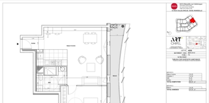 Image 12 sur 14 - Appartement  ·  Location · Marseille (13008) · 2 pièces · 56m²