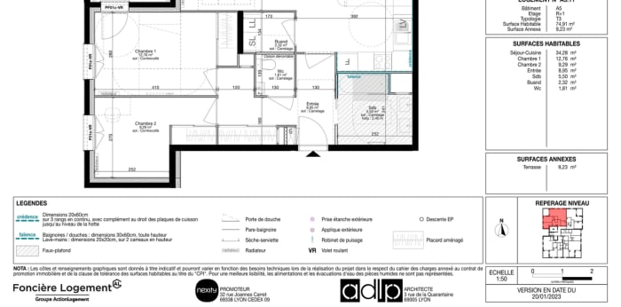 Image 2 sur 10 - Appartement  ·  Location · St Fons (69190) · 3 pièces · 75m²