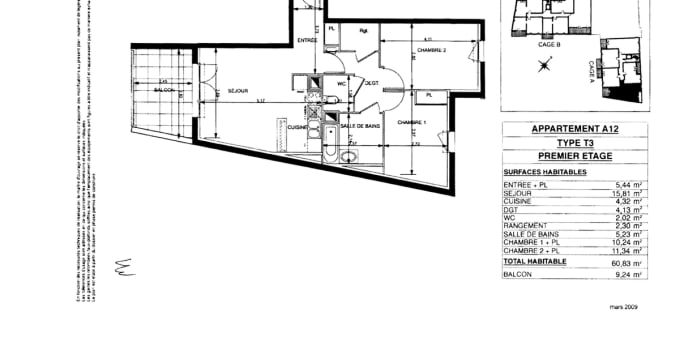 Image 2 sur 2 - Appartement  ·  Location · Ramonville St Agne (31520) · 3 pièces · 61m²