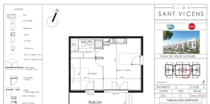 Image 6 sur 8 - Appartement  ·  Location · Perpignan (66000) · 2 pièces · 39m²