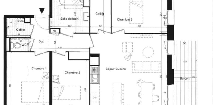 Image 6 sur 7 - Appartement  ·  Location · Lille (59000) · 4 pièces · 85m²