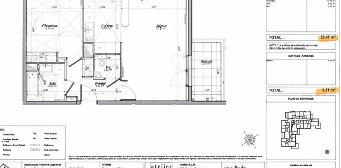 Image 1 sur 1 - Appartement  ·  Location · Pantin (93500) · 2 pièces · 53m²