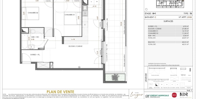 Image 11 sur 11 - Appartement  ·  Location · Montpellier (34070) · 3 pièces · 61m²
