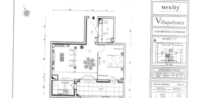 Image 7 sur 8 - Appartement  ·  Location · Lyon (69008) · 2 pièces · 45m²