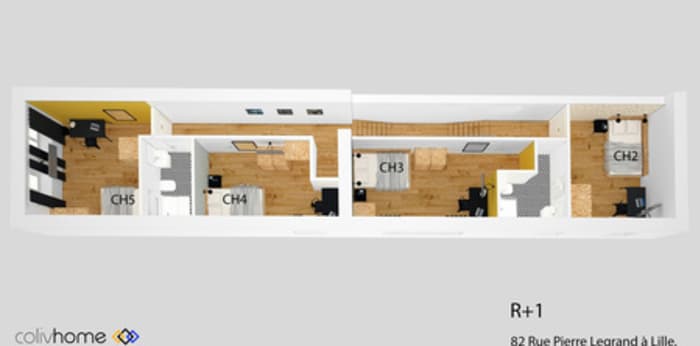 Image 6 sur 6 - Appartement  ·  Location · Lille (59000) · 1 pièce · 13m²