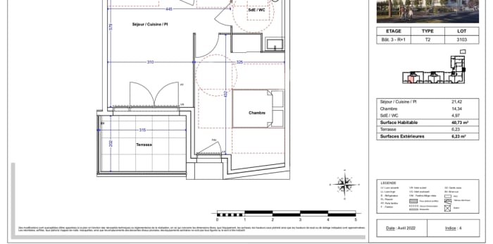 Image 1 sur 3 - Appartement  ·  Location · Marseille (13013) · 2 pièces · 41m²