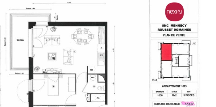 Image 7 sur 7 - Appartement  ·  Location · Mennecy (91540) · 3 pièces · 58m²