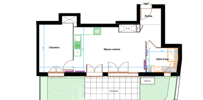 Image 1 sur 1 - Appartement  ·  Location · Argenteuil (95100) · 2 pièces · 48m²