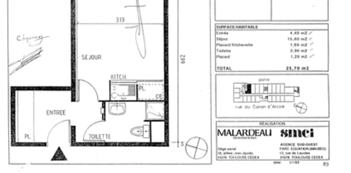 Image 5 sur 5 - Appartement  ·  Location · Toulouse (31000) · 1 pièce · 26m²