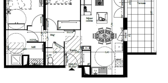 Image 1 sur 4 - Appartement  ·  Location · Brignoles (83170) · 3 pièces · 59m²
