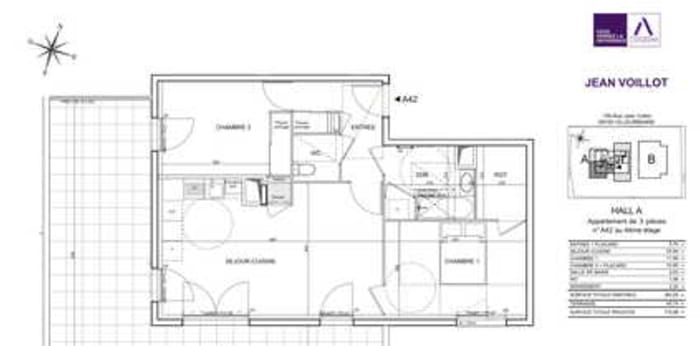 Image 5 sur 12 - Appartement  ·  Location · Villeurbanne (69100) · 3 pièces · 65m²