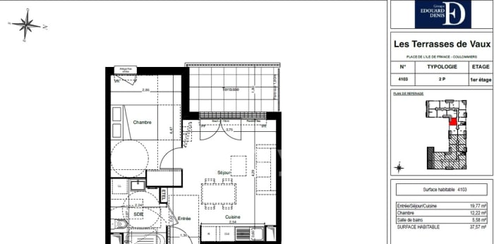 Image 1 sur 4 - Appartement  ·  Location · Coulommiers (77120) · 2 pièces · 38m²