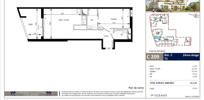 Image 3 sur 3 - Appartement  ·  Location · Montpellier (34000) · 2 pièces · 44m²