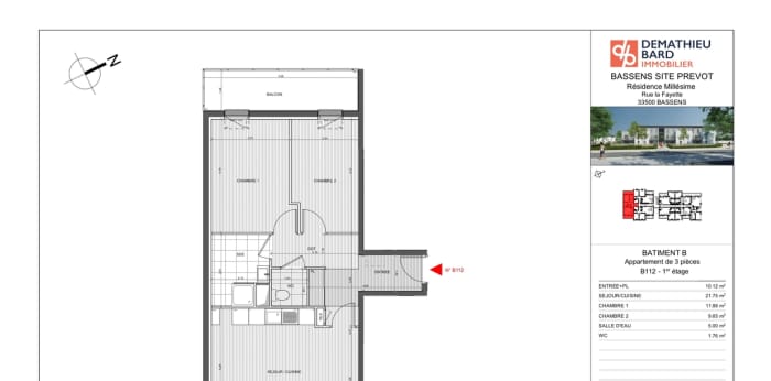 Image 7 sur 7 - Appartement  ·  Location · Bassens (33530) · 3 pièces · 60m²