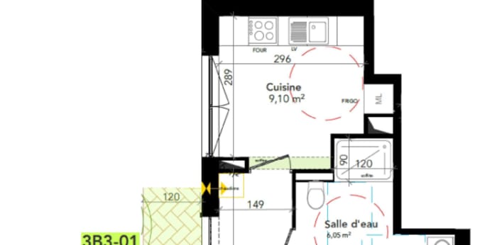 Image 5 sur 5 - Appartement  ·  Location · Dijon (21000) · 1 pièce · 37m²