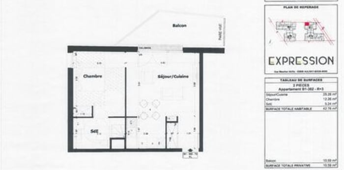 Image 3 sur 3 - Appartement  ·  Location · Aulnay Sous Bois (93600) · 2 pièces · 43m²