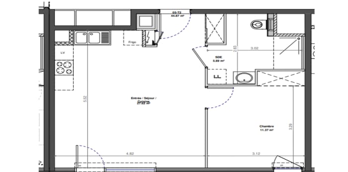 Image 11 sur 11 - Appartement  ·  Location · Fontaine Les Dijon (21121) · 2 pièces · 45m²