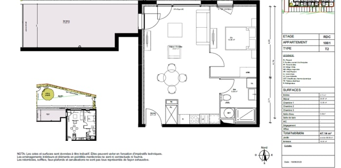 Image 1 sur 1 - Appartement  ·  Location · Pluneret (56400) · 2 pièces · 47m²