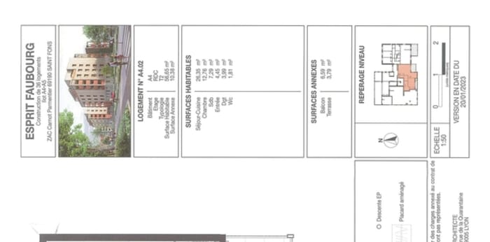 Image 1 sur 1 - Appartement  ·  Location · St Fons (69190) · 2 pièces · 57m²