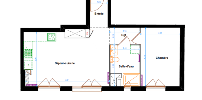 Image 1 sur 1 - Appartement  ·  Location · Argenteuil (95100) · 2 pièces · 47m²