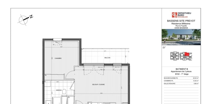 Image 5 sur 5 - Appartement  ·  Location · Bassens (33530) · 2 pièces · 41m²