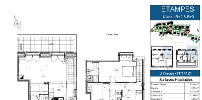 Image 1 sur 3 - Appartement  ·  Location · Etampes (91150) · 4 pièces · 89m²