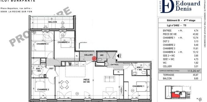 Image 3 sur 16 - Appartement  ·  Location · La Roche Sur Yon (85000) · 5 pièces · 113m²