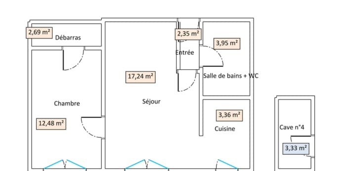 Image 10 sur 11 - Appartement  ·  Vente · Villeurbanne (69100) · 2 pièces · 42m²