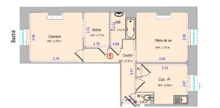 Image 2 sur 2 - Appartement  ·  Vente · Lyon (69008) · 2 pièces · 54m²