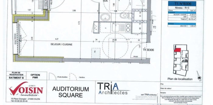 Image 9 sur 9 - Appartement  ·  Location · Dijon (21000) · 1 pièce · 26m²