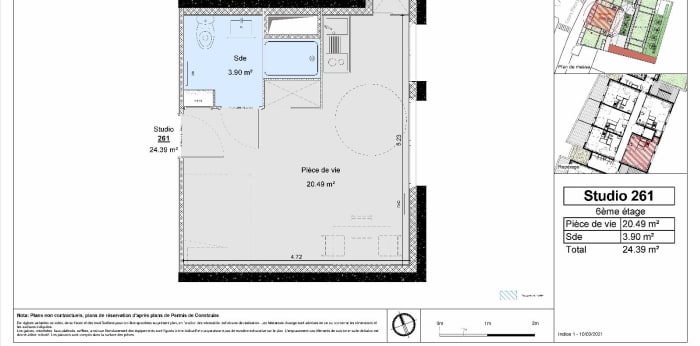 Image 8 sur 8 - Appartement  ·  Location · Dijon (21000) · 1 pièce · 24m²