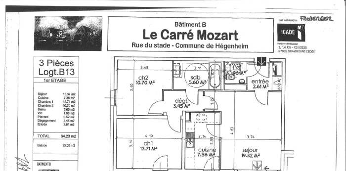 Image 10 sur 10 - Appartement  ·  Location · Hegenheim (68220) · 3 pièces · 64m²