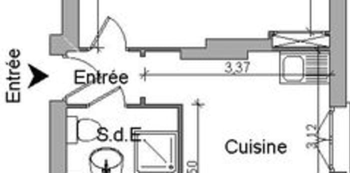 Image 5 sur 7 - Appartement  ·  Location · Villeurbanne (69100) · 1 pièce · 28m²