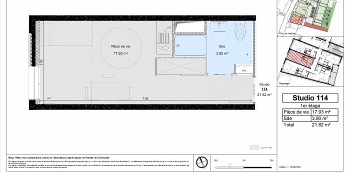 Image 8 sur 8 - Appartement  ·  Location · Dijon (21000) · 1 pièce · 22m²