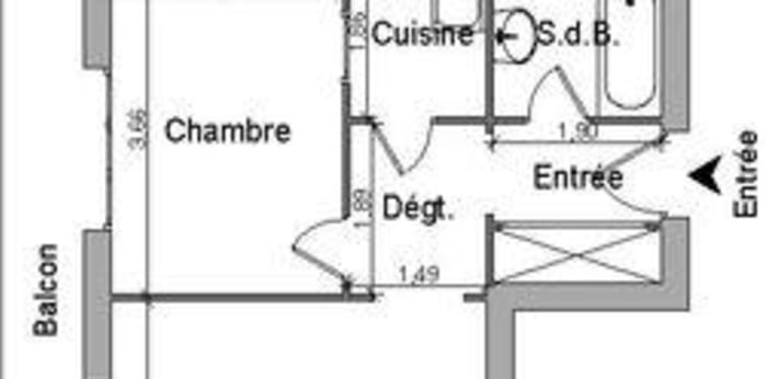 Image 4 sur 4 - Appartement  ·  Location · Lyon (69008) · 2 pièces · 37m²