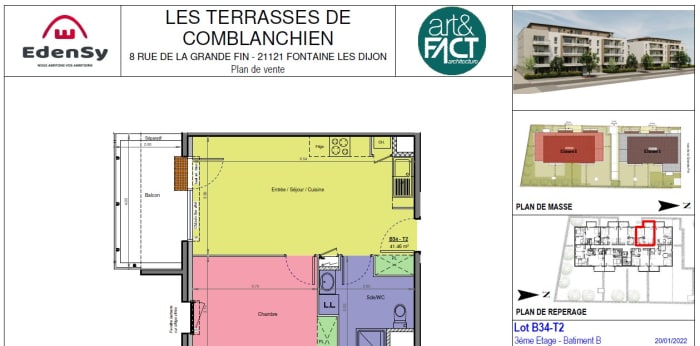 Image 8 sur 8 - Appartement  ·  Location · Fontaine Les Dijon (21121) · 2 pièces · 41m²