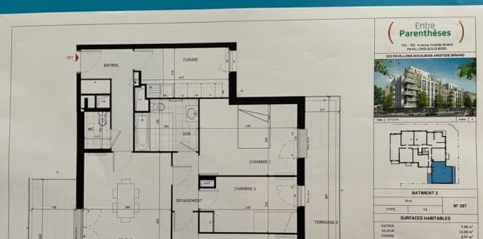 Image 1 sur 1 - Appartement  ·  Location · Les Pavillons Sous Bois (93320) · 4 pièces · 88m²