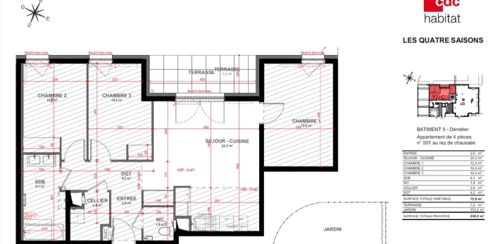 Image 12 sur 12 - Appartement  ·  Location · Mulhouse (68200) · 4 pièces · 76m²