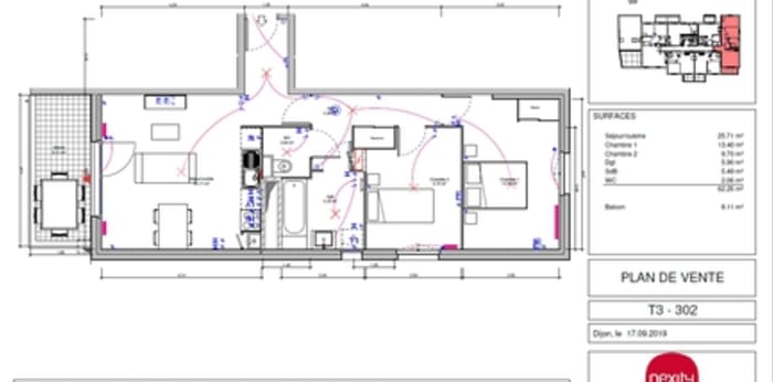 Image 10 sur 29 - Appartement  ·  Location · Dijon (21000) · 3 pièces · 62m²