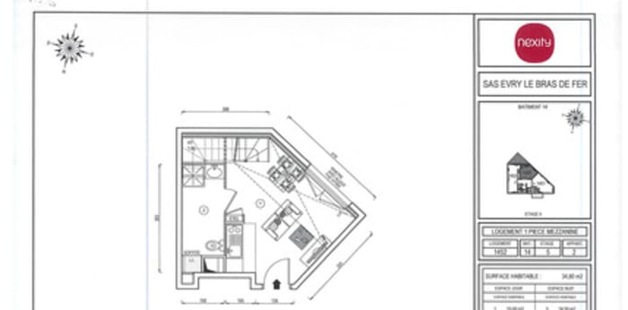 Image 3 sur 10 - Appartement  ·  Location · Evry Courcouronnes (91000) · 2 pièces · 35m²