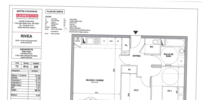 Image 5 sur 5 - Appartement  ·  Location · Nantes (44300) · 3 pièces · 58m²