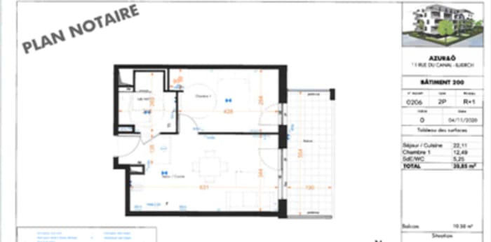 Image 3 sur 3 - Appartement  ·  Location · Illkirch Graffenstaden (67400) · 2 pièces · 40m²