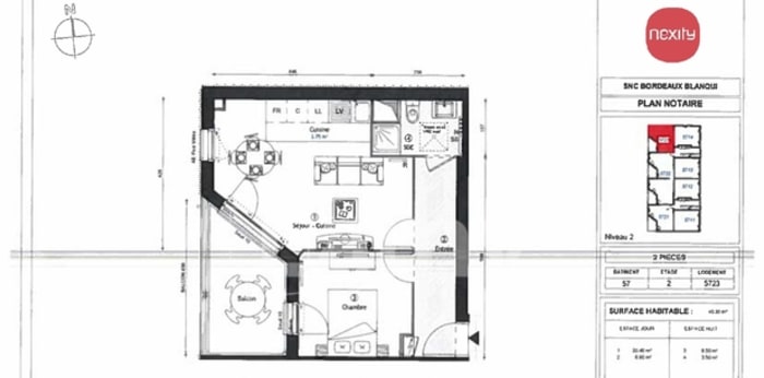 Image 3 sur 3 - Appartement  ·  Location · Bordeaux (33300) · 2 pièces · 40m²
