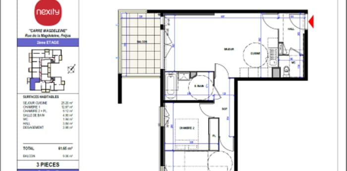 Image 14 sur 25 - Appartement  ·  Location · Frejus (83600) · 3 pièces · 62m²