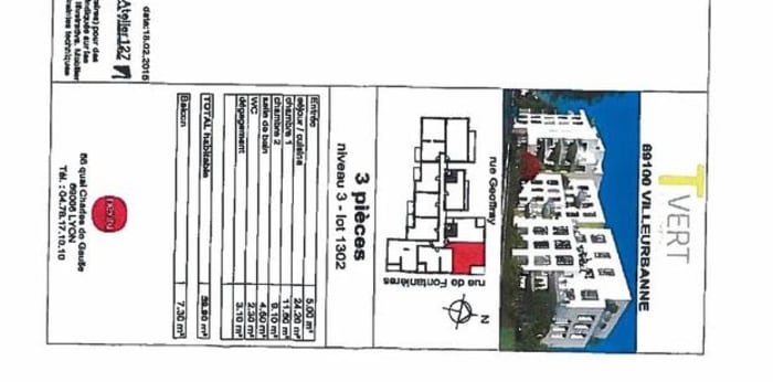 Image 9 sur 9 - Appartement  ·  Location · Villeurbanne (69100) · 3 pièces · 60m²