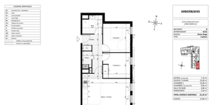 Image 12 sur 12 - Appartement  ·  Location · Marseille (13008) · 3 pièces · 61m²